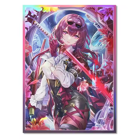 60PCS 67X92mm Laser Anime Card Sleeves Standard Size Card Protector for PTCG/MGT Card Children's Fav