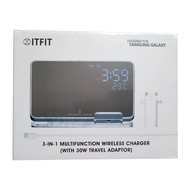 Samsung ITFIT 3-in-1 Multifunction Wireless Charger ITFITPW06SP (with 30W Travel Adaptor (UK Plug))