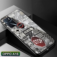 Softcase Glass Kaca OPPO A16 - Casing Hp OPPO A16 - C42 - Pelindung hp OPPO A16 - Case Handphone OPPO A16 - Casing Handphone OPPO A16 - Softcase oppo A16