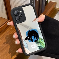 Casing Hp For Realme C35 Realme Narzo 50A Prime Note 60 Note 60X Case Cute Pillow Cat Mirror Casing 