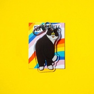 Fluffy Omelet - KEYCHAIN / PIN / PHONE GRIP - OREO CAT