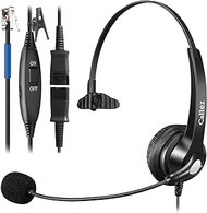 Callez Cisco Phone Headset with Mic Noise Cancelling, RJ9 Office Telephone Headset with Quick Disconnect Cord Compatible with Cisco IP Phone 7940 7942 7945 7960 7962 7965 7821 7841 8811 8841 8845 8851