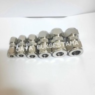 Union Connector Stainless SS 316 OD 6mm Union Tube Union Connector Tubing SS316