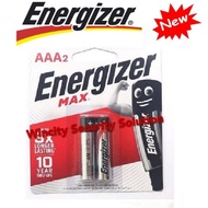 WSS (2pcs)Energizer Max AAA 1.5v [2AAA] Alkaline Battery New
