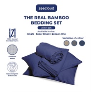 ZEECLOUD The Real Bamboo Bedding Set (3-in-1) – Soft & Smooth, Bedsheet King, Bedsheet Queen, Bedshe