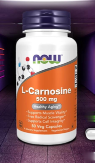 L-Carnosine 500 MG 50 / 100 Capsules by NOW FOODS