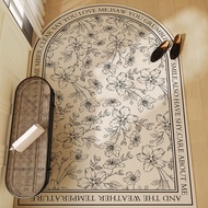 French Entrance Door Leather Floor Mat Entrance Door Wear-Resistant Washable Foot Mat Entrance Foyer