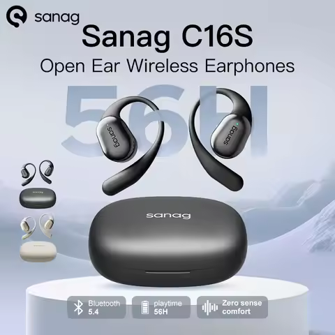 Sanag C16S Open Ear OWS Wireless Earphones Bluetooth 5.4 Air Conduction Headphones HiFi Sound 56Hour
