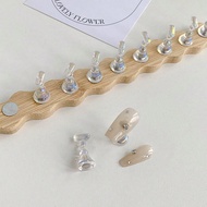 Nail Art Decoration Kit: Wooden Snake & Wave Shape Solid Magnetic Holder, 1 Base + 10 Aurora White F