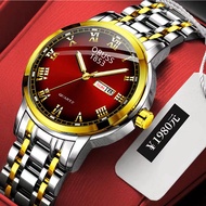 【Special Offer】ORUSS Automatic Movement Mens Watch Full Gold Mens Watch Dual Calendar Display 30m Wa