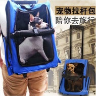 WJ02Pet Trolley Bag Small and Medium Sized Dog Outing Carry Bag Teddy Travel Backpack Large Capacity Breathable Cat Cage