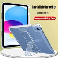 [ Samsung Tab A9 / A9+ ] Softcase Clear Anti Crack Plus STAND tablet