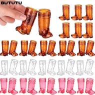 BUTUTU 10Pcs Mini Cowboy Boot Glasses, Transparent Plastic Western Cowboy Glasses, Creative 1 Oz Sho