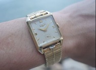 60年代古董浪琴10K包金手上鍊機械錶 Longines tank watch