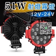 熱賣現貨亮聚光 射燈 1W 12V24V LED工作燈 車用 霧燈 改裝越野車燈 探照燈 照地燈 照輪燈