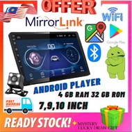 CAR ANDROID PLAYER  7"inch 4GB RAM+32GB ROM Car Multimedia MP5 Player android 10.1 5 years