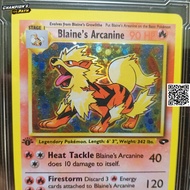 Thẻ Pokémon nitendo Game 1999 Blaine s Arcanine 1 132 Chó ngao tay tạng 1459 d7