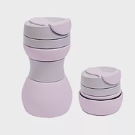 【仁舟淨塑】矽密咖啡杯2.0 500ml 微薰紫(矽膠摺疊杯/環保杯/隨行杯)