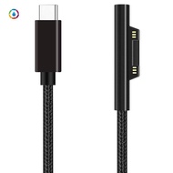 Nylon Braided Surface Connect to USB-C Charging Cable PD 15V for Surface Pro 7/6/5/4/3,Laptop 3/2/1,Surface Go