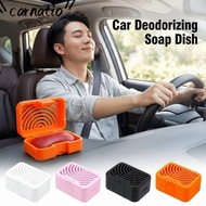 CARNATIOGV Car Deodorizing Soap Dish, Breathable with Lid Car Soap Box, Practical Simple Advanced  P