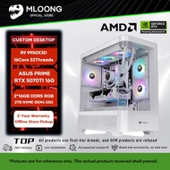 MLOONG Custom Deep Learning/Pro Design/Anchor/Gaming Desktop PC | R9 9950X3D, ASUS RTX 5070 Ti 16GB