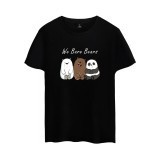 Hot sales Animated Sitcom We Bare Bears The Three Bare Bears Black Cotton Mens T Shirts 468219