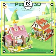 3D DIY Jigsaw Puzzle Educational Toys for Children Jigsaw Puzzle/ 3D Paper House Puzzle 3D Miniature