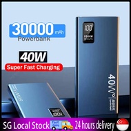 SG[READY STOCK]40W Fast Charging Powerbank 30000mAh Portable Charger Ultra Thin PD20W20000mAh Power Bank Battery