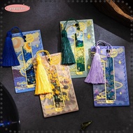 LIKE Reading Book Clip, Oil Painting Metal Metal Bookmark, High Quality Sunflower Lotus Hollow Book 