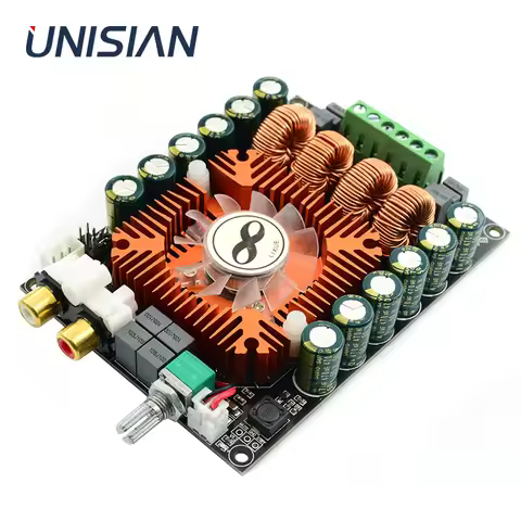 UNISIAN TDA7498E Amplifier Board class-D audio 2.0 Channel High Power Hifi BTL mono 220w Amplifiers 