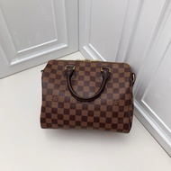 LV speedy25 棕色棋盤格波士頓包