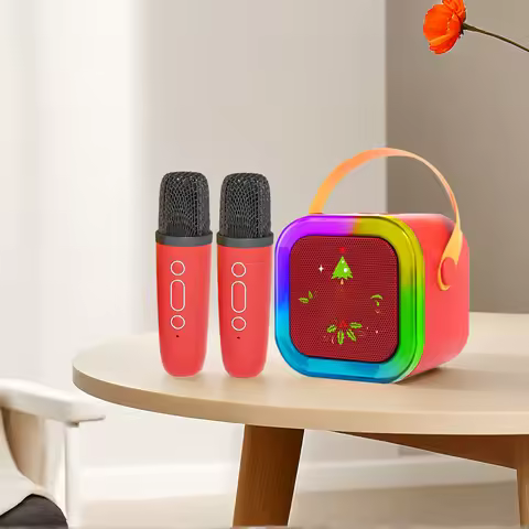 Mini Karaoke Machine with Wireless Microphone Portable BT Speaker BT Karaoke Speaker for Parties & F