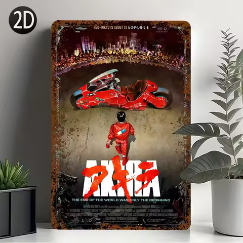 1 Vintage AKIRA Movie Poster Metal Sign - Retro Wall Art, Rustic Decor for Home, Bar, Cafe, Garage, 