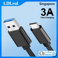 【SG】LDLrui 0.3m PD 65W Type C Charging Cable 3A Fast Charger USB A to USB C Cable for android phone 