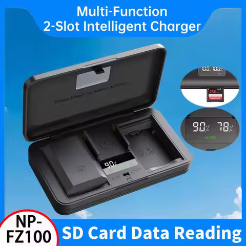 NP-FZ100 Battery Charger For Sony a7m4/a7m3/a7r3/a7s3/a7r4/a7c/a6600/a9/ZV-E10/A6700/9M2/a9M2/a9ii/a