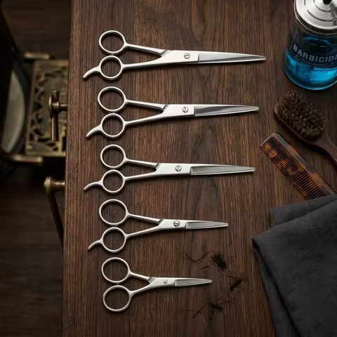 1pc Professional Hair Cutting Scissors, 9.8-19cm 3.0 Stainless Steel Barber Shears Durable Home Salo