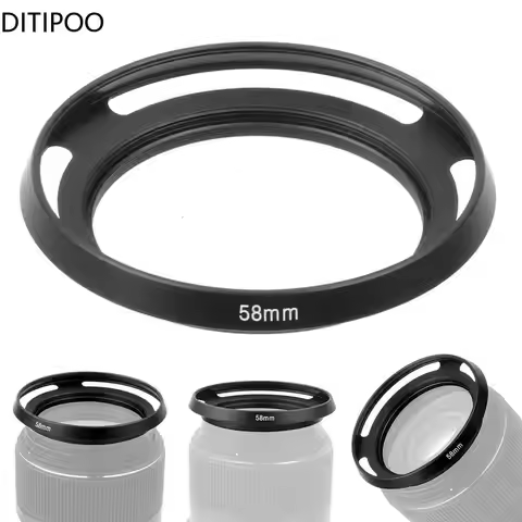 37 39 40.5 43 46 49 52 58mm Metal Tlted Vented Lens Hood Shade for Leica M Contax Fu-jifilm Olympus 