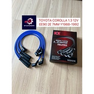 HOS - CAR PLUG WIRE SET / PLUG CABLE SILICONE - TOYOTA COROLLA 1.3 12V EE90 2E 7MM Y1988-1992