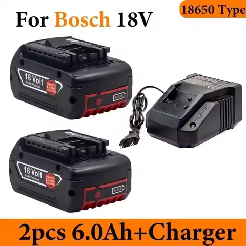 18v Rechargeable Battery For BOSCH 18V Performance 6.0Ah LITHIUM-ION GDS250-Li GSR180-Li GKS185-Li G