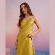 砂冼真絲睡衣女可外穿吊帶斜裁睡裙法式中長款家居服