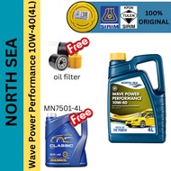 704757-4L North Sea Wave Power Performance 10W40 4L Semi Synthetic **Free**(Engine Oil 4L 10w40 x1**