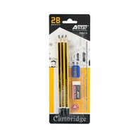 Astar Cambridge 2B Pencil Value Pack Stationery Set (6xPencil + Sharperner + Eraser) P1500-6