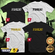 PASKAU T-Shirt ARMY Cotton Baju Soldier Men Unisex Tee Tops Sleeve Streetwear Casual kain Lembut Outdoor Sport Style