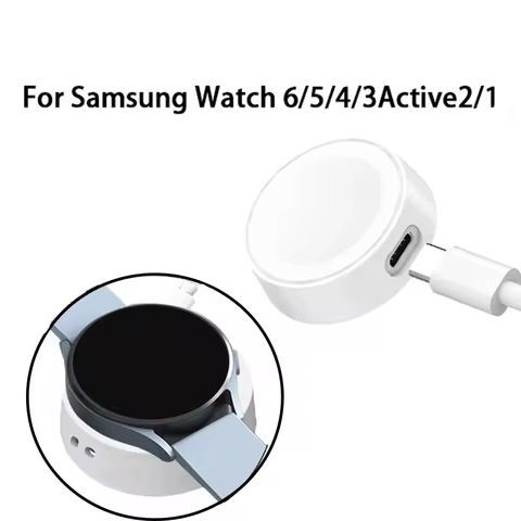 Magnetic Smart Watch White Charger for Samsung Galaxy Watch 7 6 5 Classic Pro 4 3 Active 2 Charging
