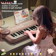 CLEVER Kids Electronic Piano, 37 Keys with Microphone Children Piano,  Multifunctional Music Score S