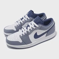 Nike 休閒鞋 Air Jordan 1 Low 男鞋 白 藍 皮革 AJ1 低筒 一代 喬丹 553558-414