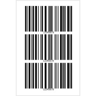Customised Sticker Barcode Printing Service Personalised Black &amp; White Thermal Rectangular Sticker