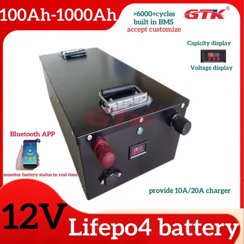 GTK Batterie Lithium Lifepo4 12V 200Ah Battery 100AH 300AH 400AH 500AH 600AH 800AH 900AH 1000Ah for 