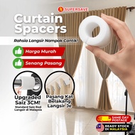 SUPERSAVE Curtain Spacer Ripple Fold Blackout Curtain Wave Fold Curtain Spacers Window Treatment