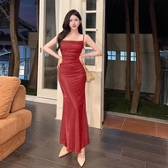 Maxi red dress for woman christmas party outfit formal dress for woman elegant